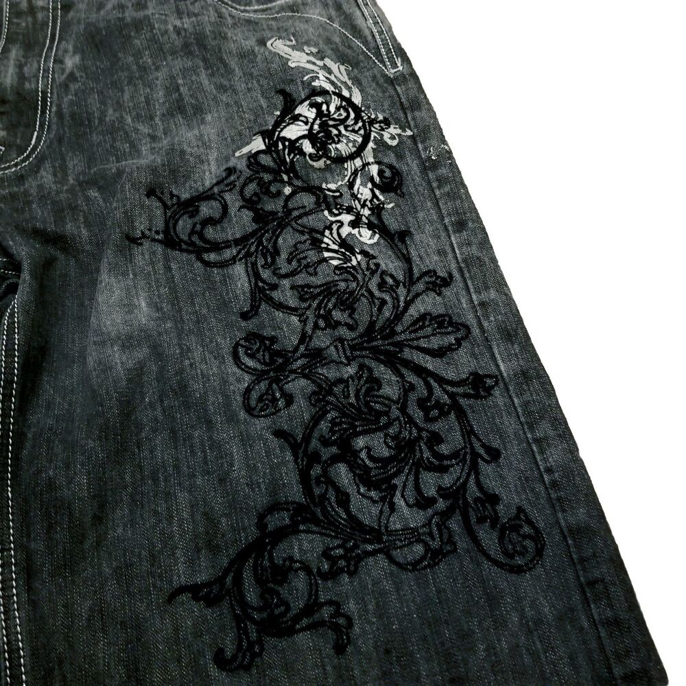 Russo Jean Shorts Men's Size 40 Vintage Denim Streetwear Y2K Hip Hop (40x14.5) - Picture 4 of 7